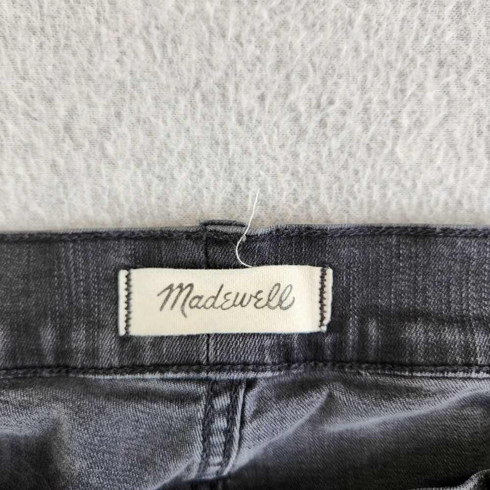 Madewell Jeans Womens 34P Petite Black 10" High Rise Skinny Raw Hem Button Fly - Picture 8 of 16